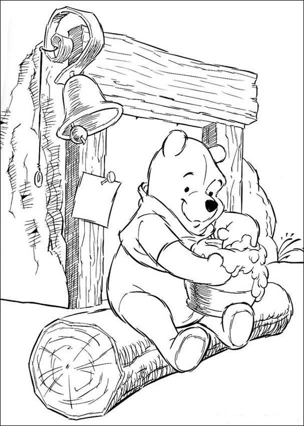 Plansa de colorat cu Ursuletul Winnie 21 14